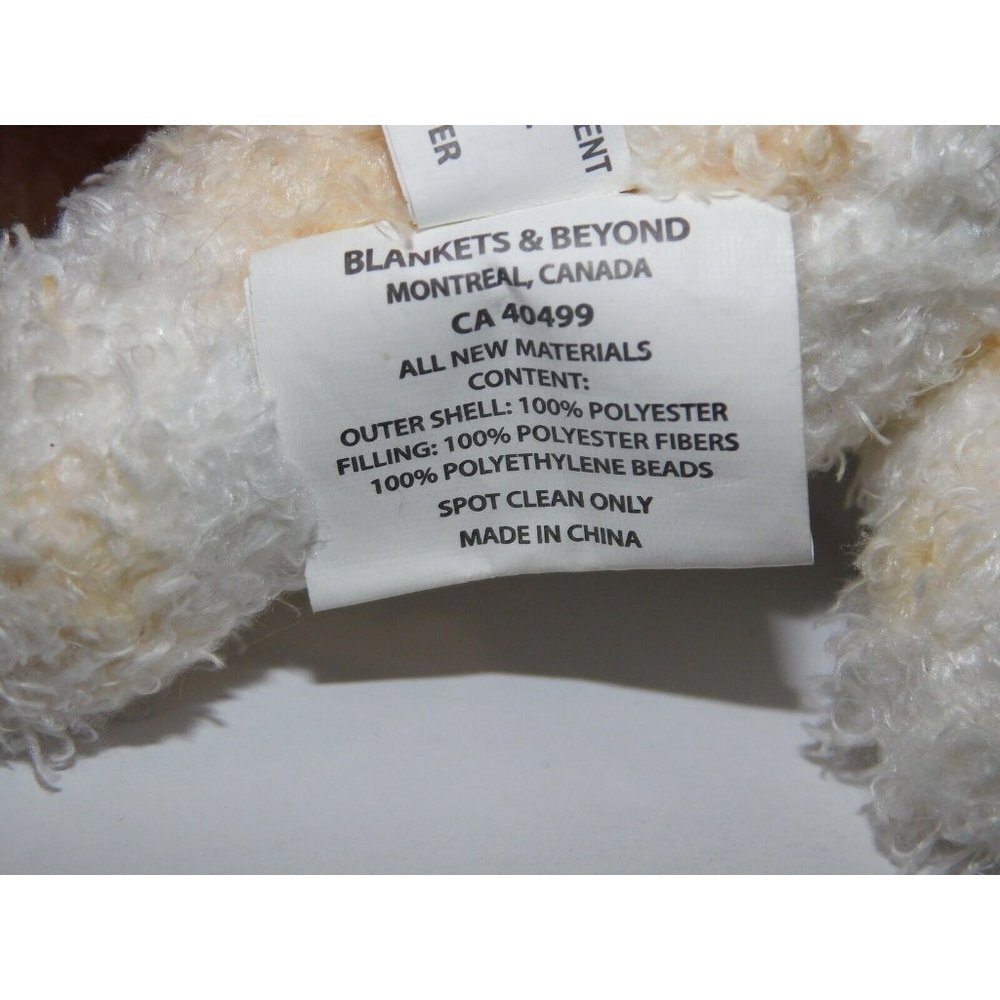 Blankets & Beyond White Cream 5" plush Puppy Muffin w Tag Collar - Picture 8 of 8